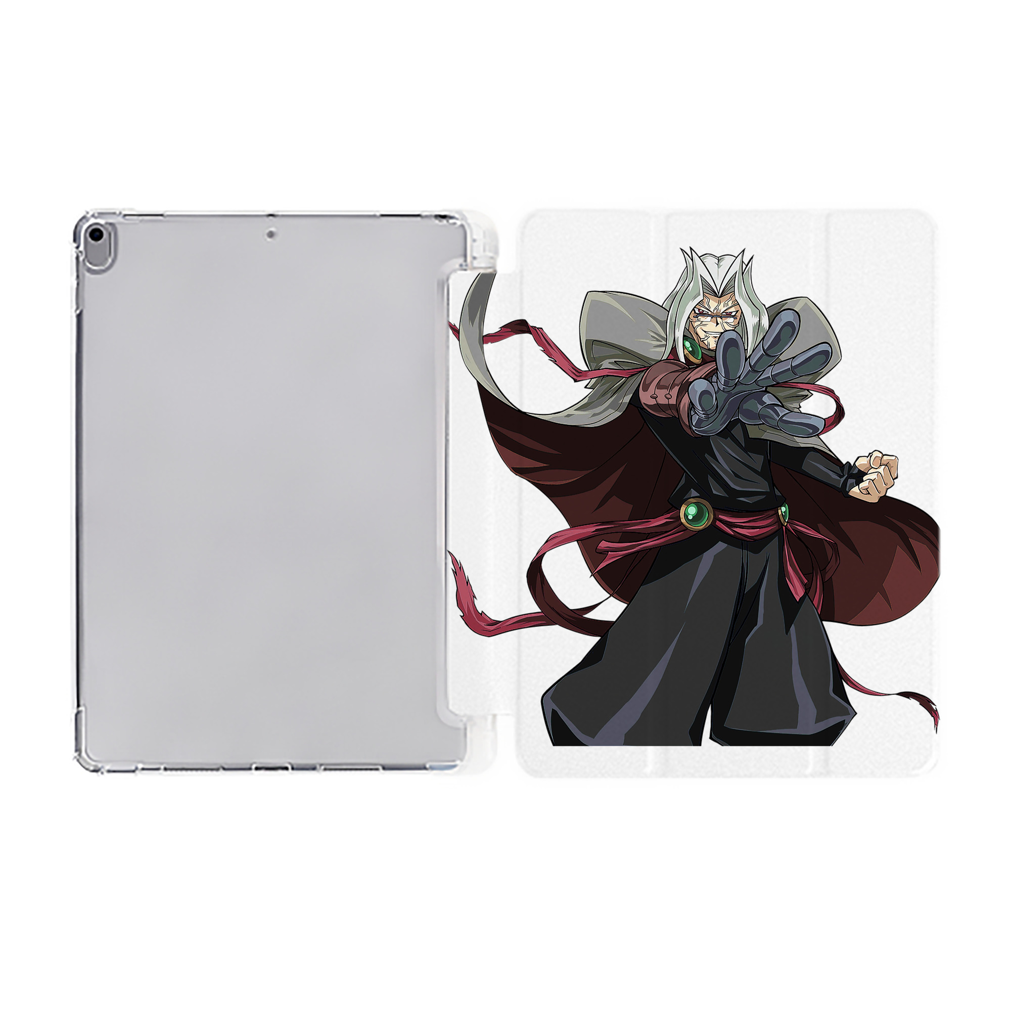 （画像用） 遊☆戯☆王 Yu-Gi-Oh! IPad ケース ペン収納付き 三つ折りスタンド PUレザー×シリコン 対応機種9.5/10.5/10.9インチ